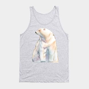 Polar Bear Watercolor Tank Top